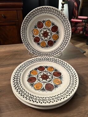 Vintage Broadhurst 'October' Ironstone Plate - Katie Winkle Design set of 5
